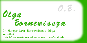 olga bornemissza business card